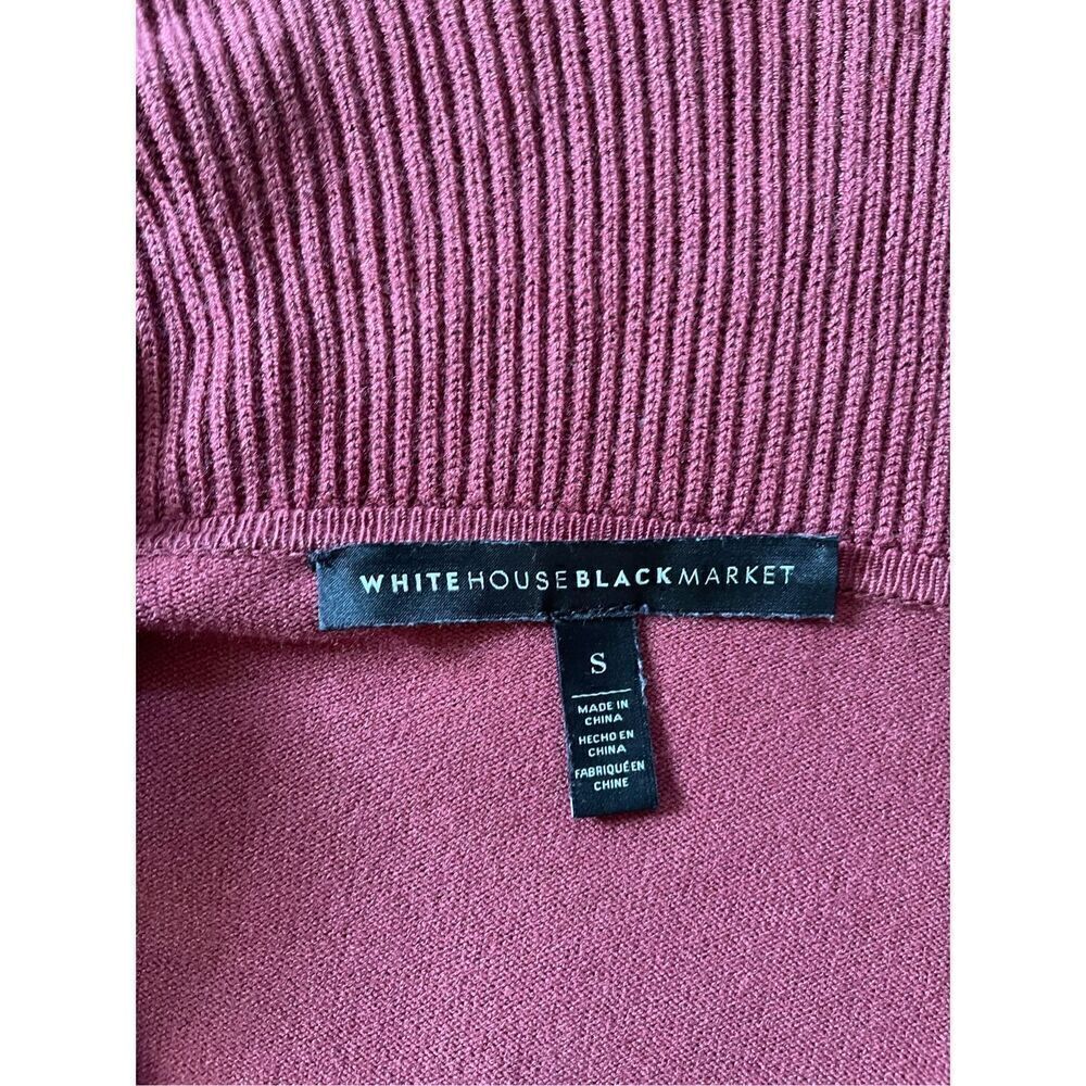White House Black Market  Open Front cardigan. Burgundy - Picture 4 of 6